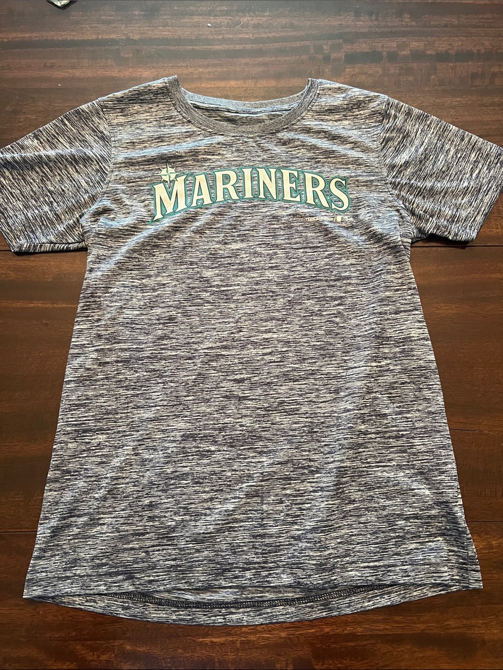 Team Apparel Mariners Heather Gray Short Sleeve Tee with Teal Logo
